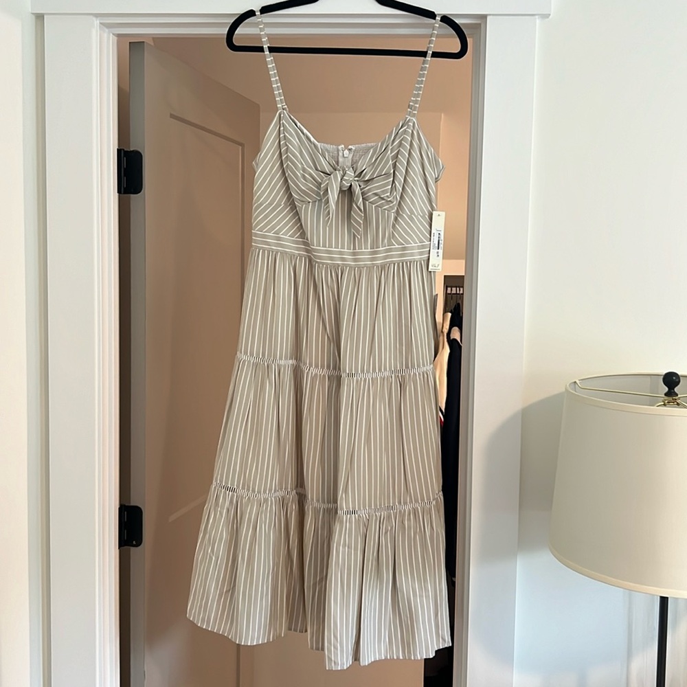 Eliza J striped midi dress size 12 NWT